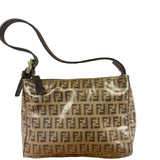 Fendi Vintage Beige PVC Zucca Pochette