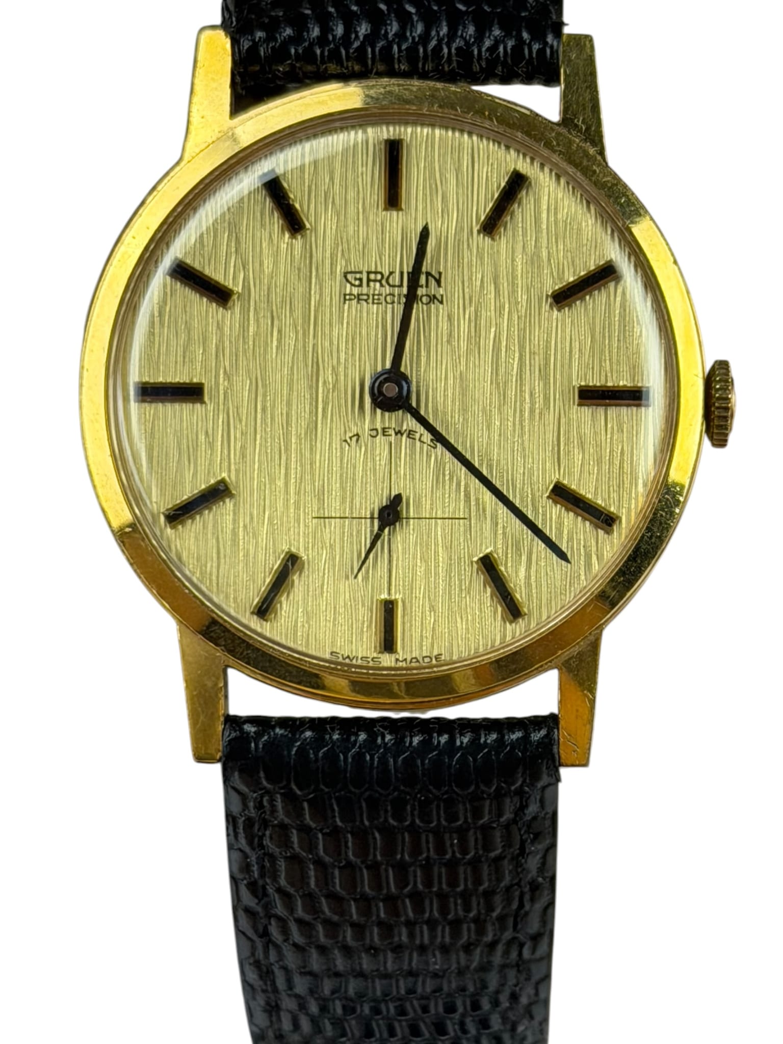 Gruen Precision Gold Linen Dial