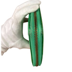 Comme Des Garcons Green Zip Around Wallet