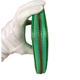 Comme Des Garcons Green Zip Around Wallet