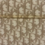 Christian Dior Beige Leather Trim Trotter Floral Embroidered Flap Bag