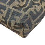 Fendi Zucca Brown Monogram Canvas FF Chef Shoulder Bag