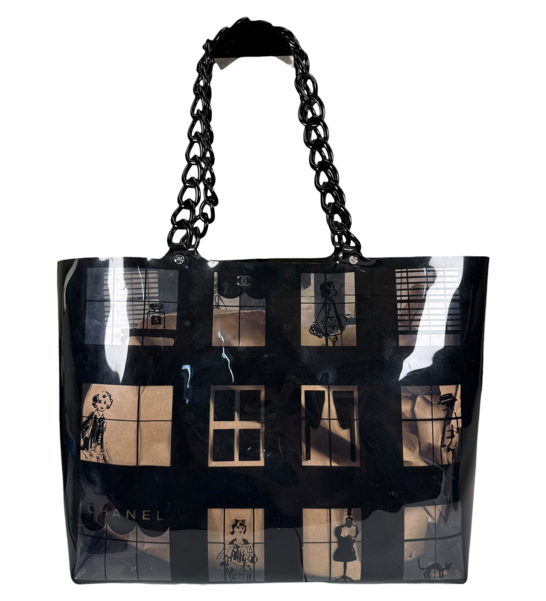 Chanel PVC Coco Window Tote Black 2003-04