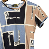 Fendi FF Logo Short Sleeve Top Blue