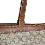 Celine Vintage Coated Canvas Macadam Shoulder Tote