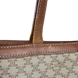 Celine Vintage Coated Canvas Macadam Shoulder Tote