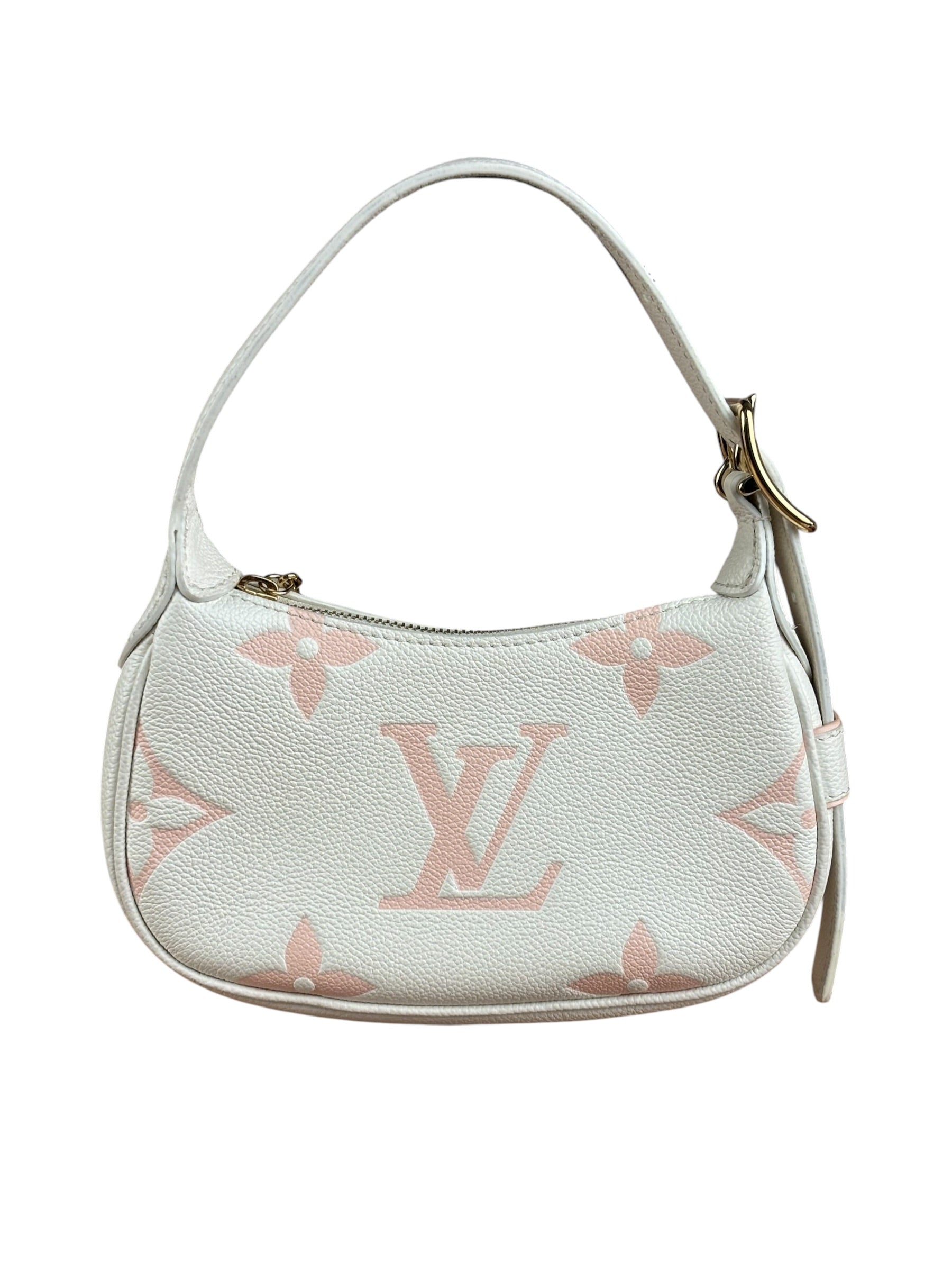 Louis Vuitton White Leather Monogram Moon Empreinte Pochette