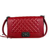 Chanel 2015 Red Medium Boy Bag