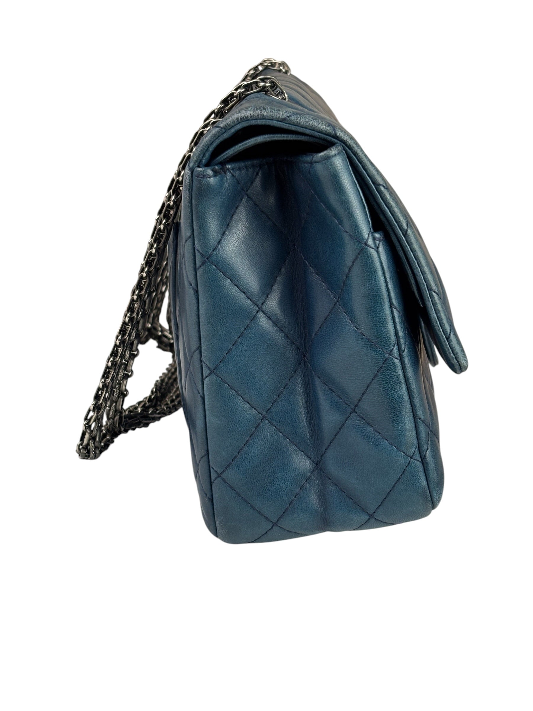 Chanel Blue Reissue 225 Double Flap Bag 1991