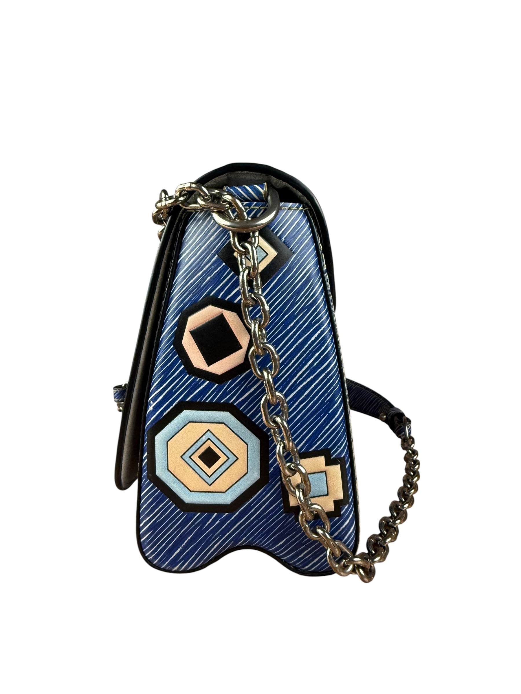 Louis Vuitton Blue Aztec Epi Leather Twist MM Bag