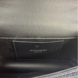 Alexander McQueen Denim Jeweled Knuckle Shoulder Bag