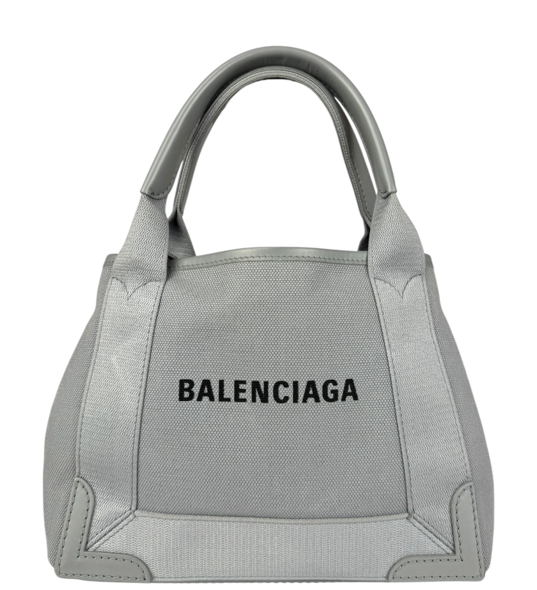 Balenciaga Grey Canvas/Leather Cabas Small 2Way Tote