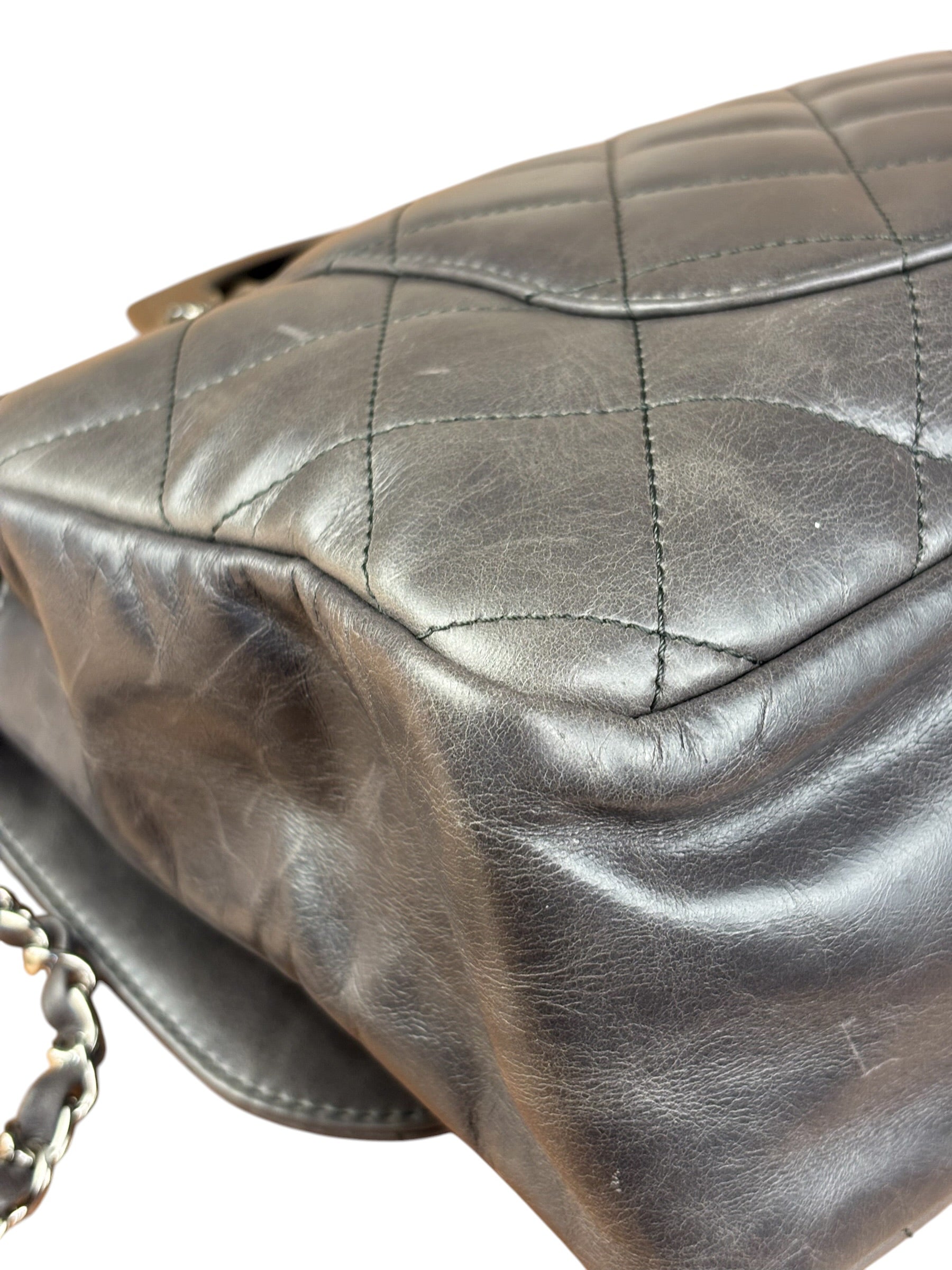 Chanel Dark Grey Cockpit Flap Shoulder Bag 2015