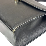 Burberry Vintage Black Leather Top Handle Bag