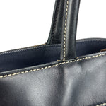 Chanel Vintage Denim/Black Leather CC Turn-Lock Tote Bag 2001