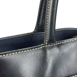 Chanel Vintage Denim/Black Leather CC Turn-Lock Tote Bag 2001