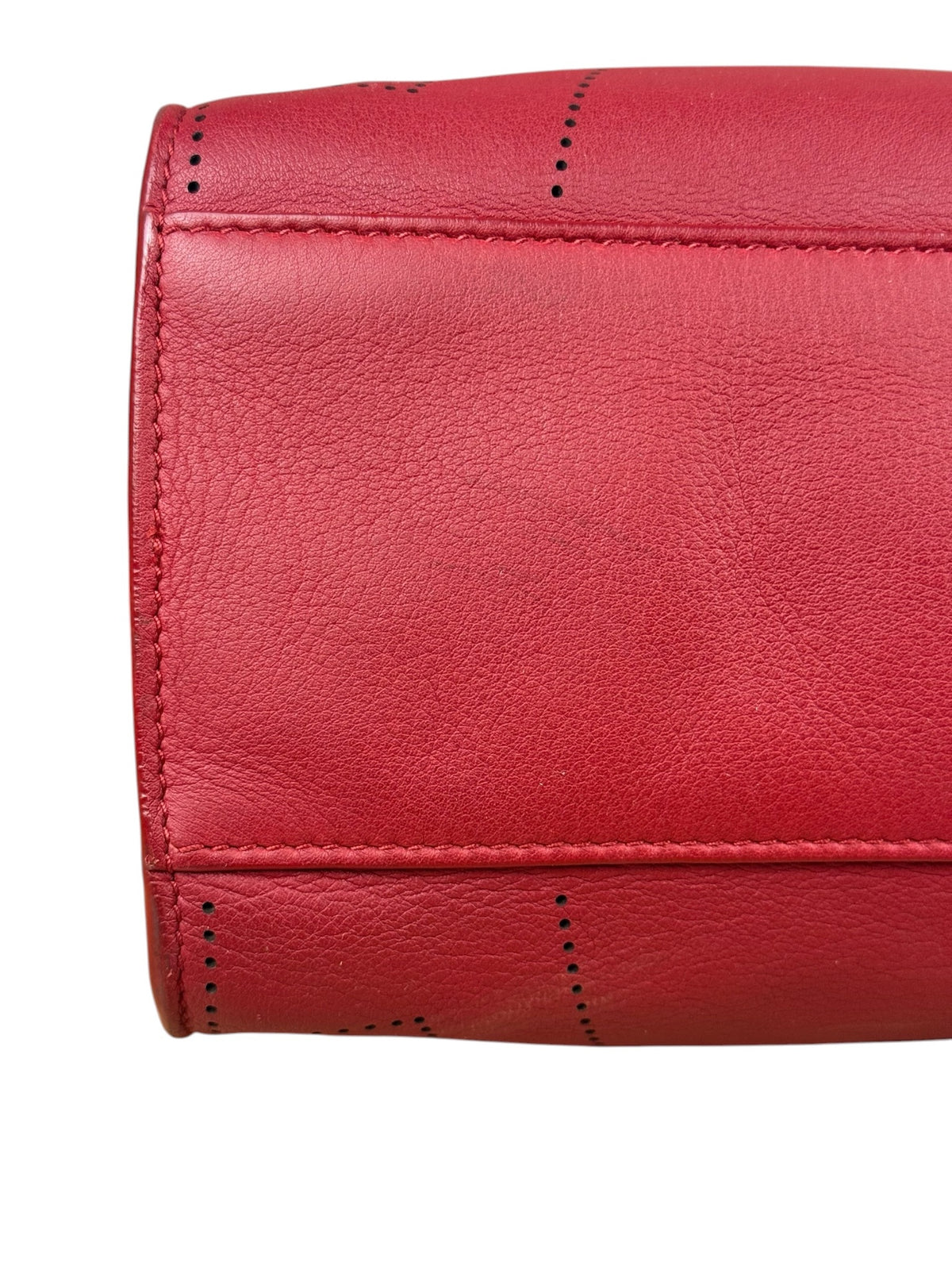 Balenciaga Red Leather Blackout City Two-Way Bag