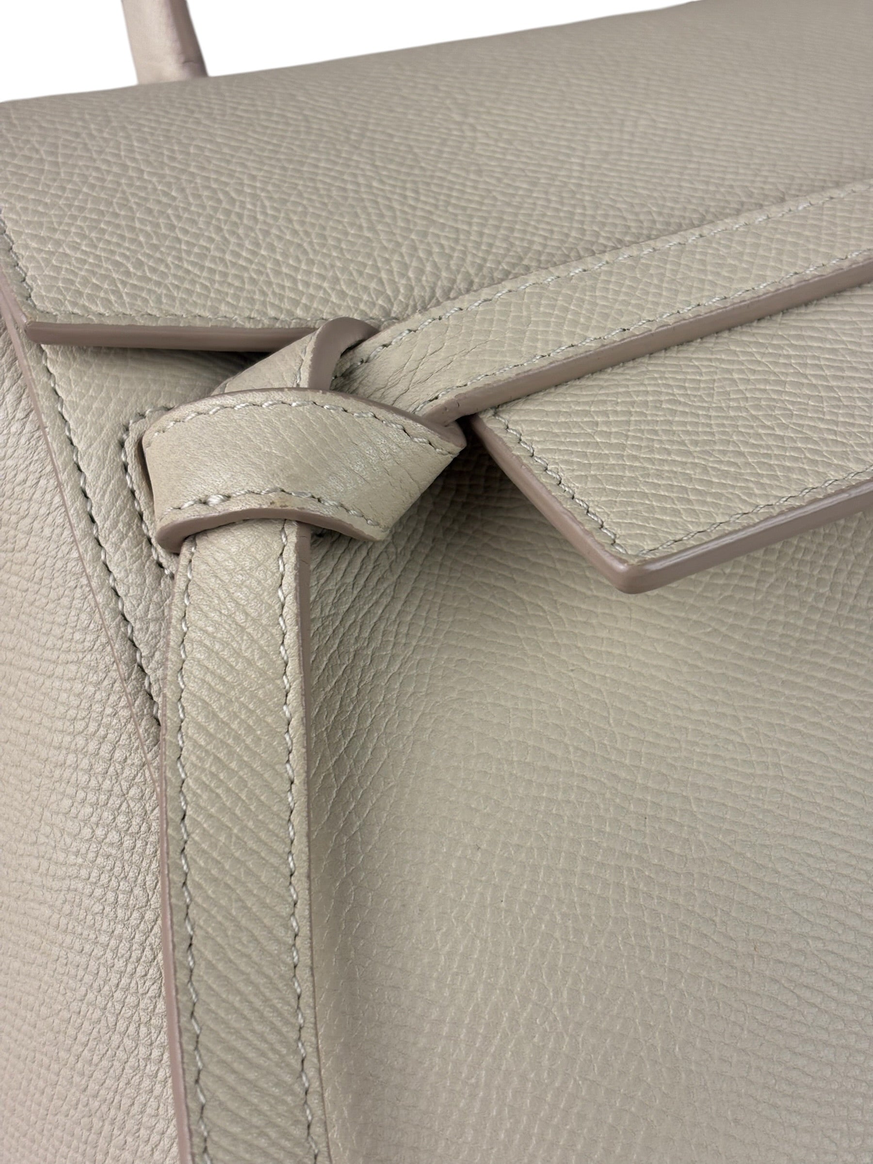 Celine Cream Calfskin Belt Nano Two-Way Bag