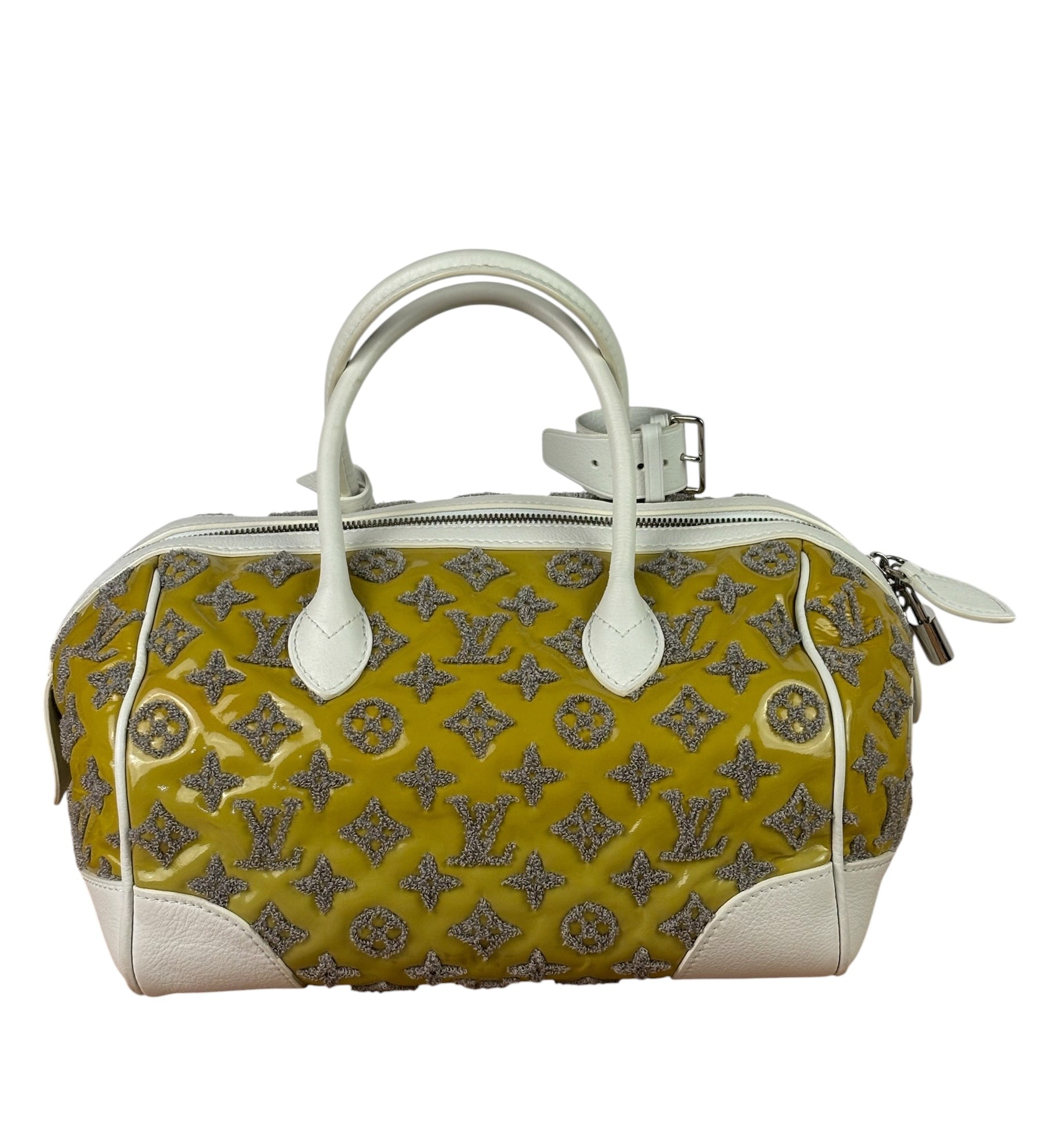 Louis Vuitton Yellow Monogram Bouclettes Speedy Round Handbag Spring 2012
