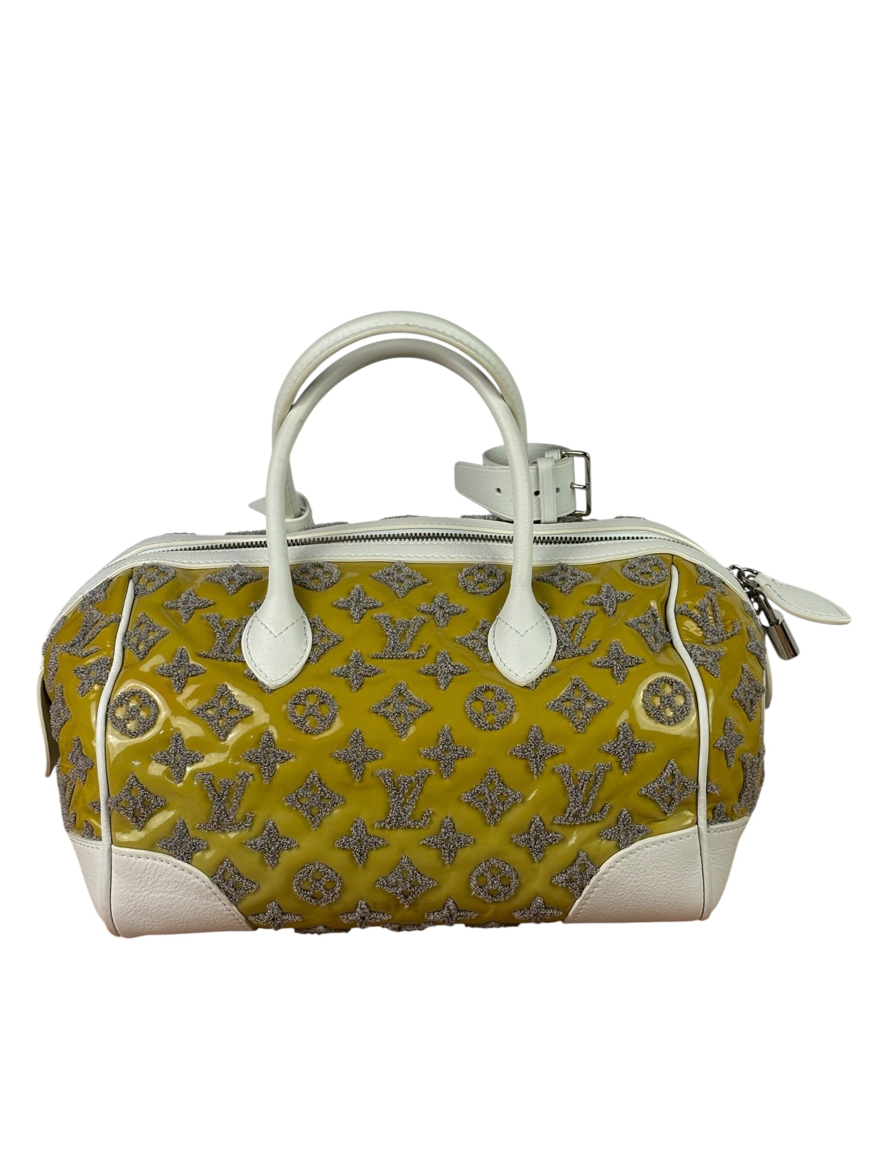 Louis Vuitton Yellow Monogram Bouclettes Speedy Round Handbag Spring 2012