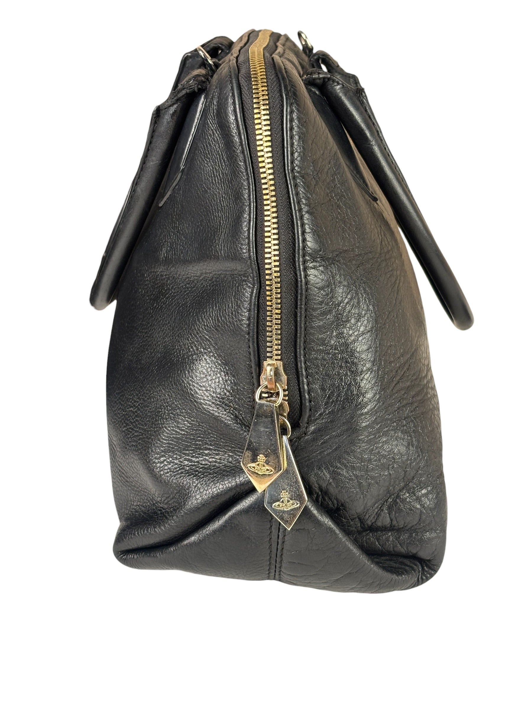 Vivienne Westwood Black Leather Shoulder Bag