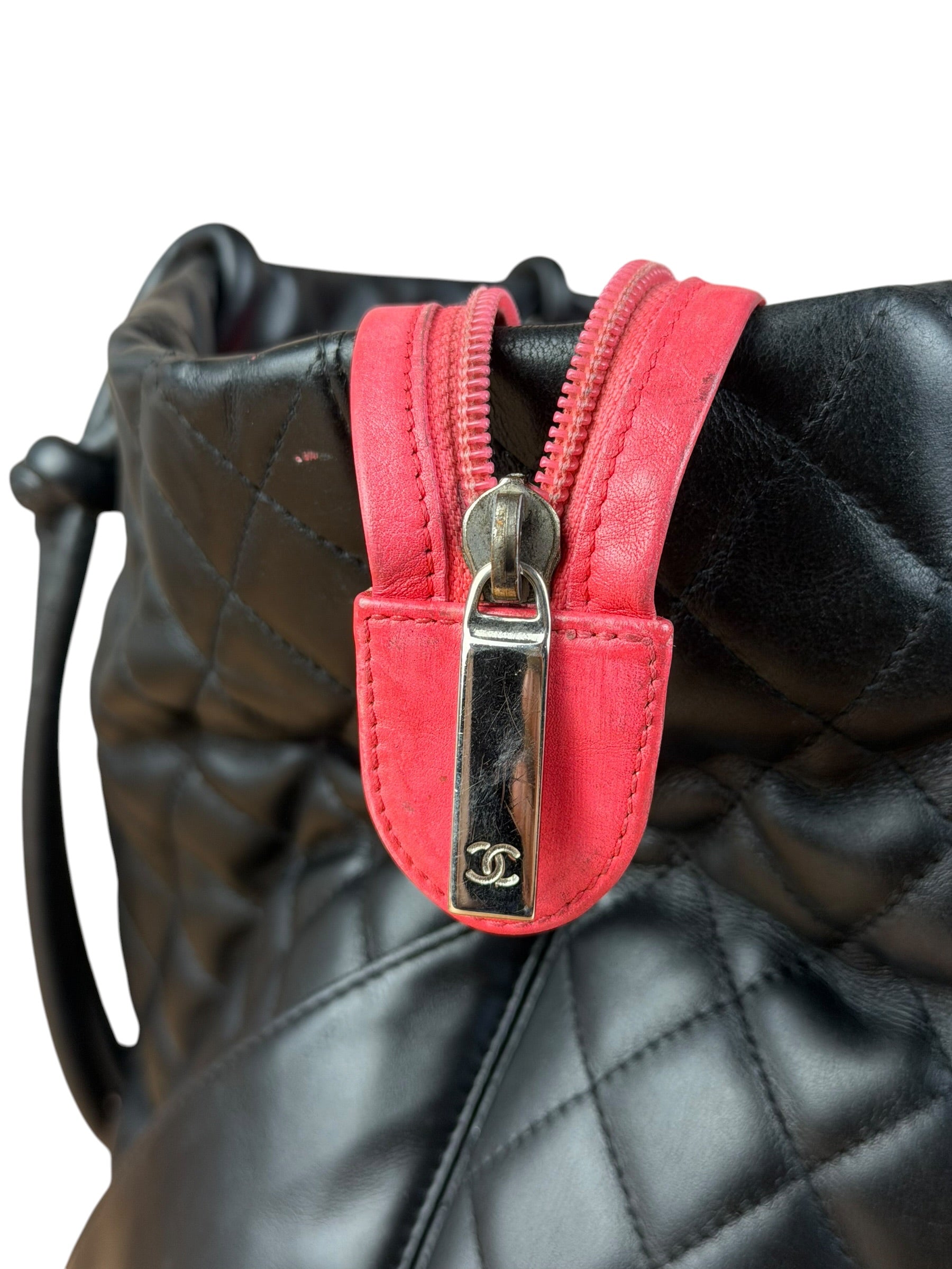 Chanel Black Leather Cambon Ligne Tote 2003