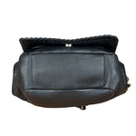 Tory Burch Black Marion Whipstitch Flap Shoulder Bag