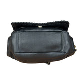 Tory Burch Black Marion Whipstitch Flap Shoulder Bag