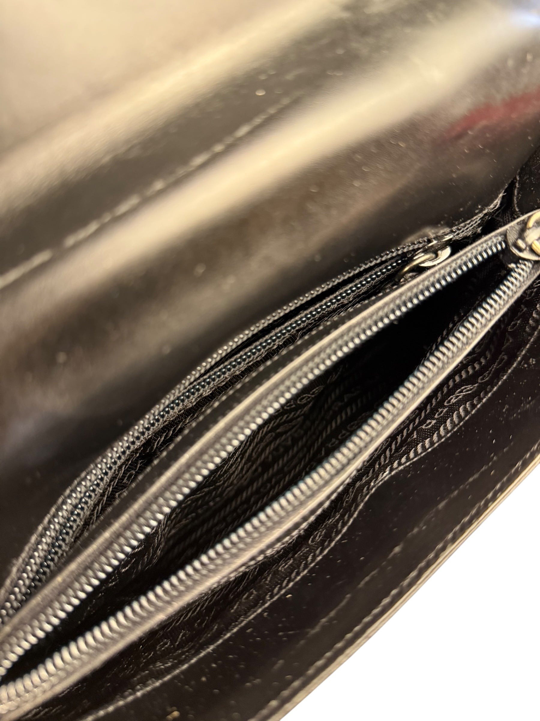 Prada Vintage Black Leather Top Handle Bag