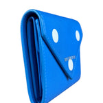 Balenciaga Blue Polka Dot Tri-Fold Wallet