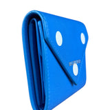 Balenciaga Blue Polka Dot Tri-Fold Wallet
