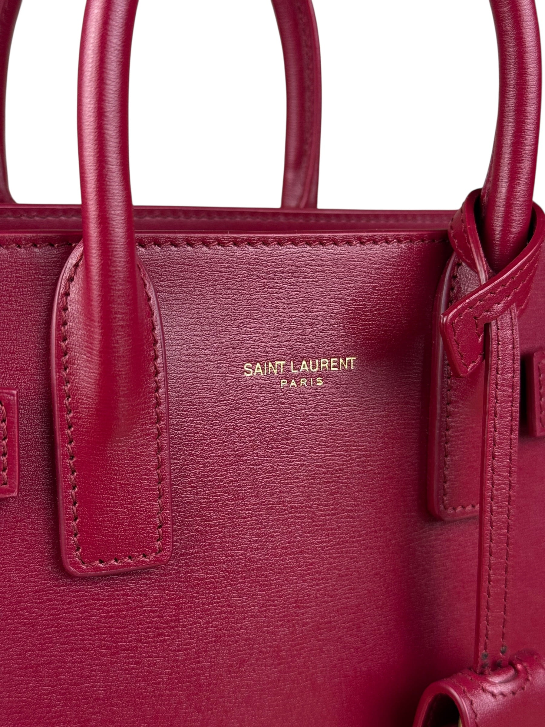 Saint Laurent Sac de Jour Nano 2Way Tote Red
