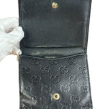 Gucci GG Vintage Black Guccissima Sukey French Flap Wallet