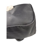 Fendi Vintage Black Nylon Leather Trim FF Roll Tote Bag