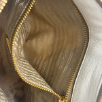 Prada Y2K Ivory Gaufre Nylon Woven Leather 2Way Mini Handbag