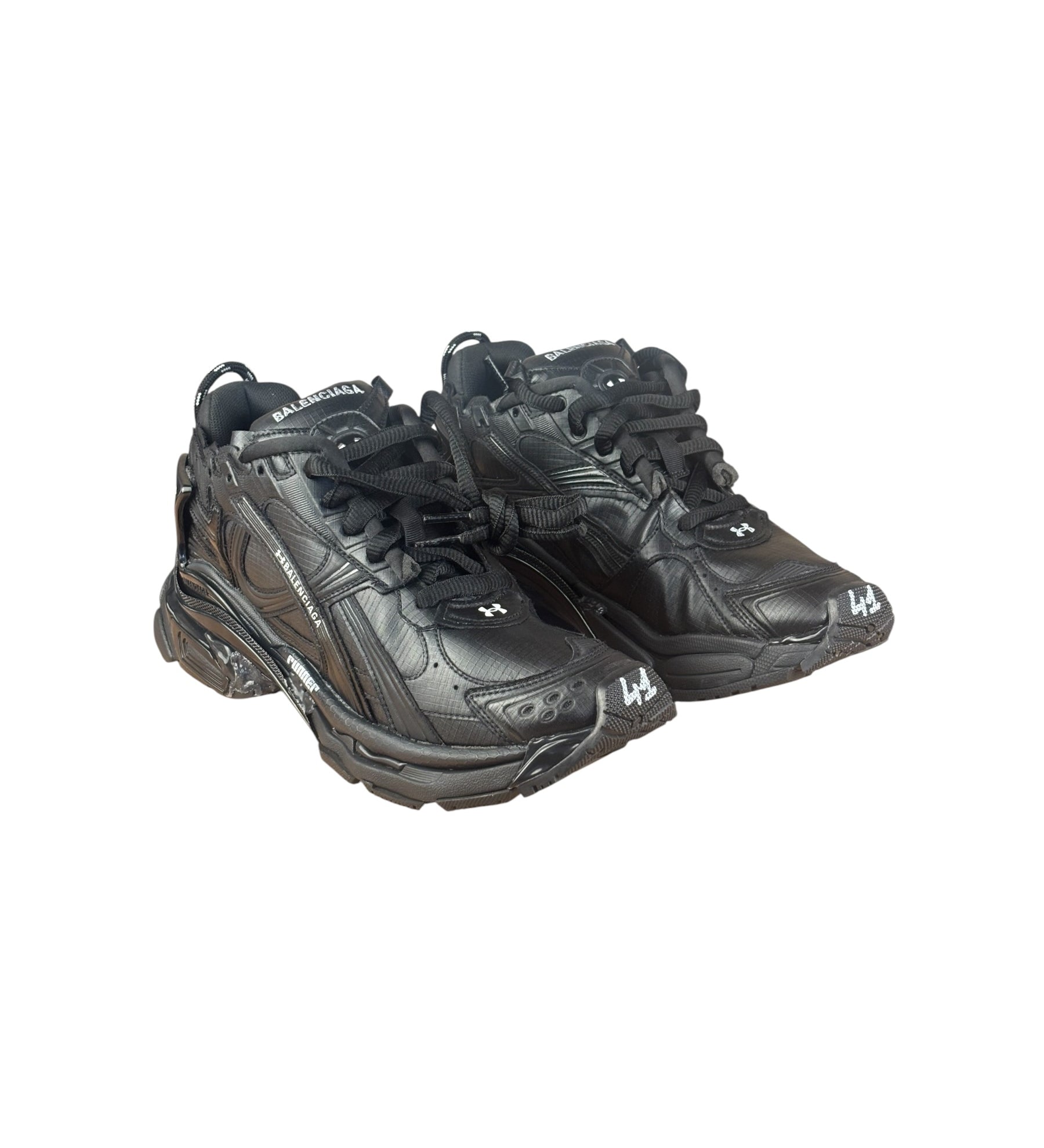 Balenciaga x Under Armour Black Runner Ripstop Sneakers