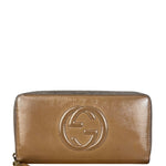 Gucci Interlocking GG Patent Zip Wallet