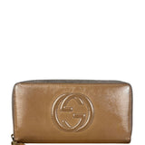 Gucci Interlocking GG Patent Zip Wallet