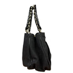 Fendi Bicolor Patent Leather Trim Mia Shoulder Bag