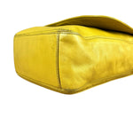 Chanel CC 1997 Chartreuse Leather Flap Shoulder Bag