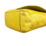 Chanel CC 1997 Chartreuse Leather Flap Shoulder Bag