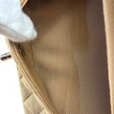 Chanel Beige Jersey Leather Trim Classic Double Flap Bag 2005