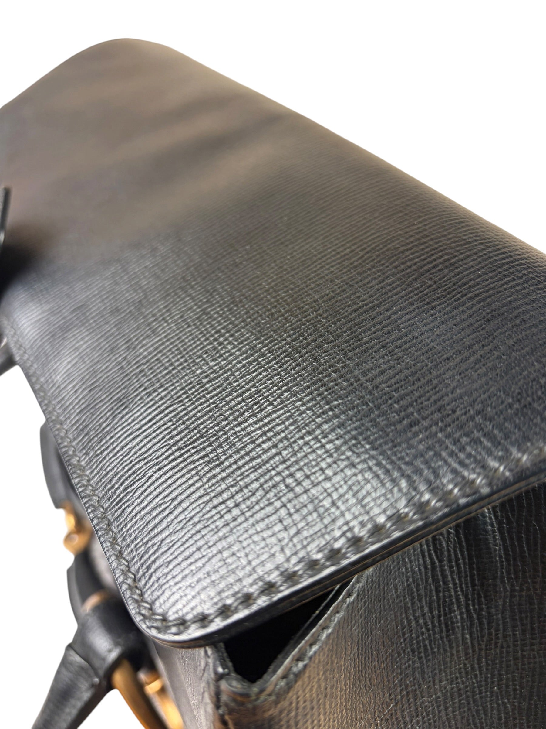 Gucci Vintage Black Horsebit Flap Bag