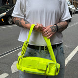 Balenciaga Fluo Yellow Leather Super Busy XS Sling Bag