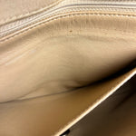 Chanel Vintage Beige Jersey Quilted Classic Flap Bag
