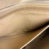 Chanel Vintage Beige Jersey Quilted Classic Flap Bag