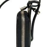 Yves Saint Laurent Black Leather Paris Lanyard Wallet