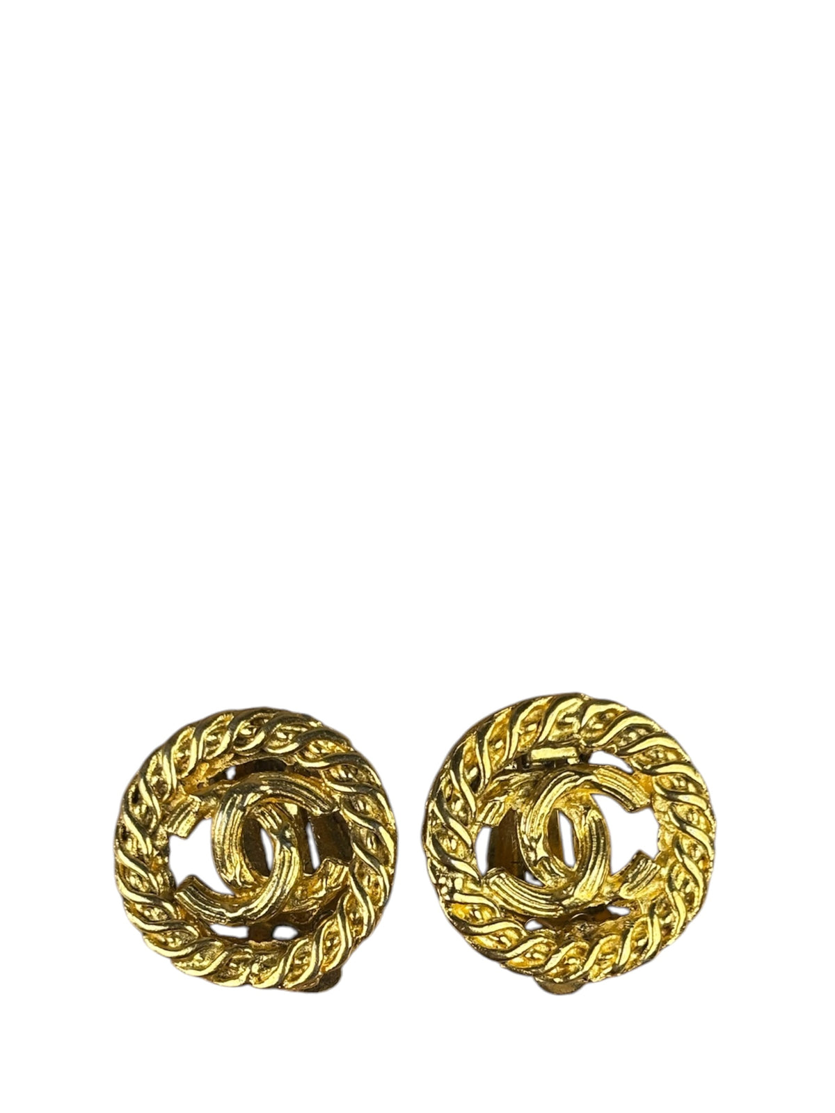 Chanel CC Twisted Rope Clip On Earring