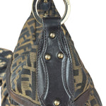 Fendi Vintage Dark Brown Zucca Chef Hobo Bag