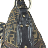 Fendi Vintage Dark Brown Zucca Chef Hobo Bag
